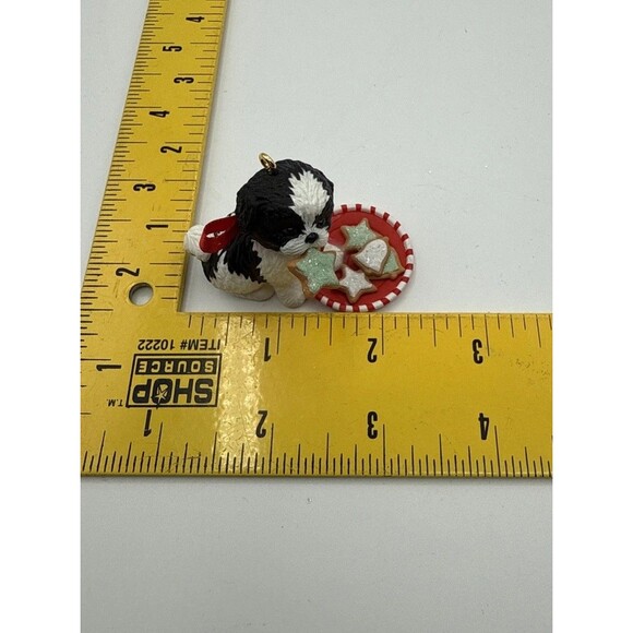 2008 Hallmark Puppy Love 18th Dog Series Shih Tzu Christmas Ornament Cookies - Picture 15 of 15